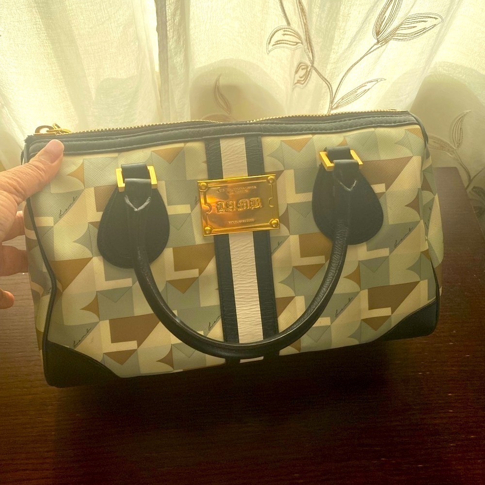 L.A.M.B. By Gwen Stefani Geometric Print Tote Bag Y2K